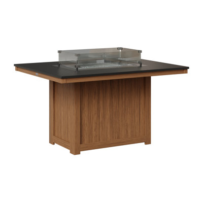 Donoma Rectangular Dining Fire Pit Table