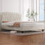 Upholstered Bed Frame with with Diamond Button-Tufted Headboard-910678846-910678845