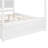 Wood Canopy Bed With Trundle Bed ,Size Canopy Platform Bed With Support Slats .No Box Spring Needed, Brushed