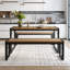 Ezzah Dining Set, Dining Table with Benches-746919459-680411278-746919456