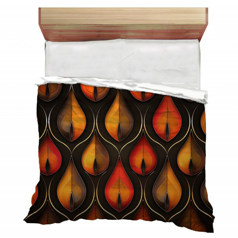 Housse de couette à motif métallique, Housse de couette pour grand lit