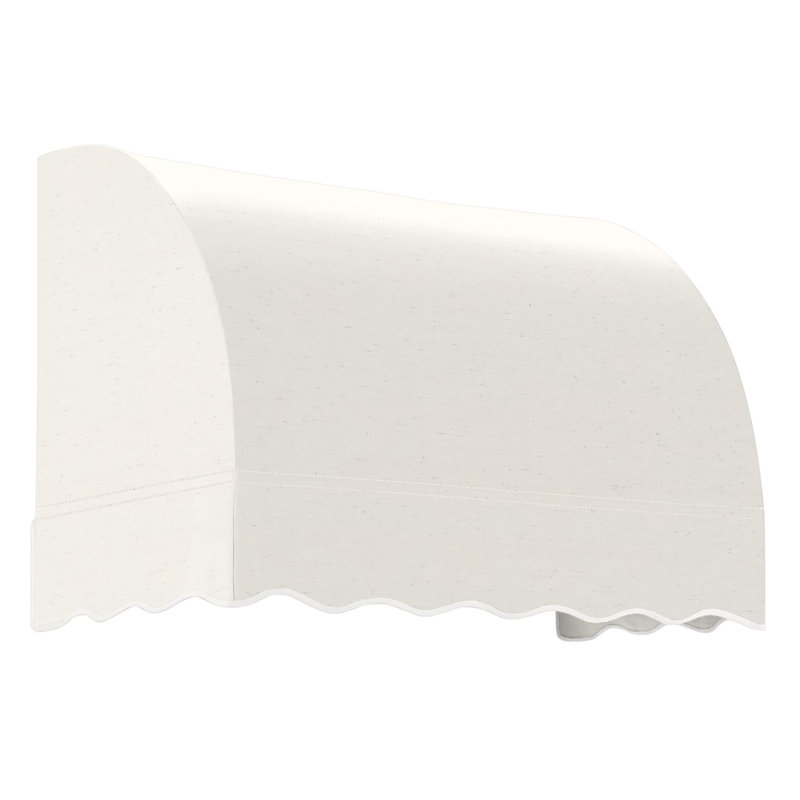 Awntech Savannah Acrylic Fabric Fixed Awning, Oatmeal Tweed, 44" H x 40.5" W x 36" D