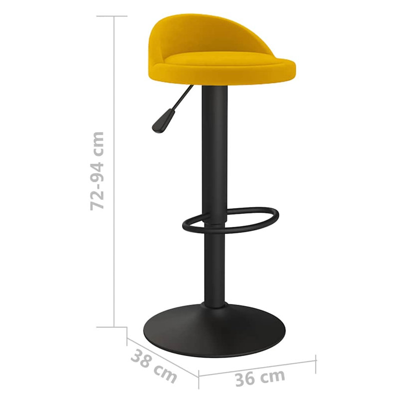 Swivel Counter Stool, Yellow