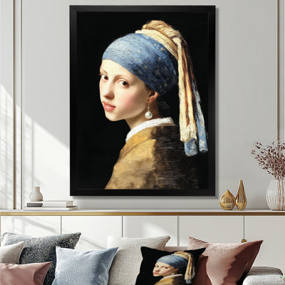 Portrait de femme victorienne - art mural victorien, impression sur toile rétro bleue