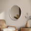 Miroir mural ovale biseauté en acier inoxydable brossé 23 po x 29 po pour meuble-lavabo, chambre à coucher, entrée, salon et couloir