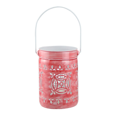 L'Eau de Fleur 7.5" L'Eau de Fleur Cut-Out Votive Candle Lantern