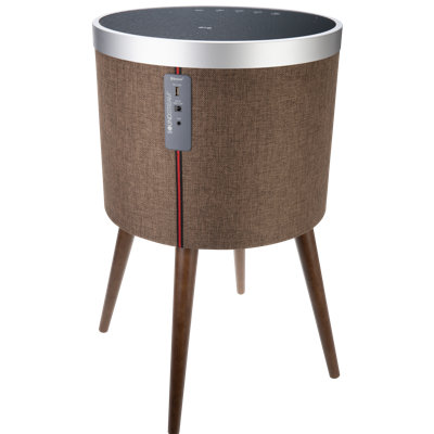 Dannalee Sound Table by SoundStream Built-in Speaker System, Tempered Glass Top & Wireless Charging