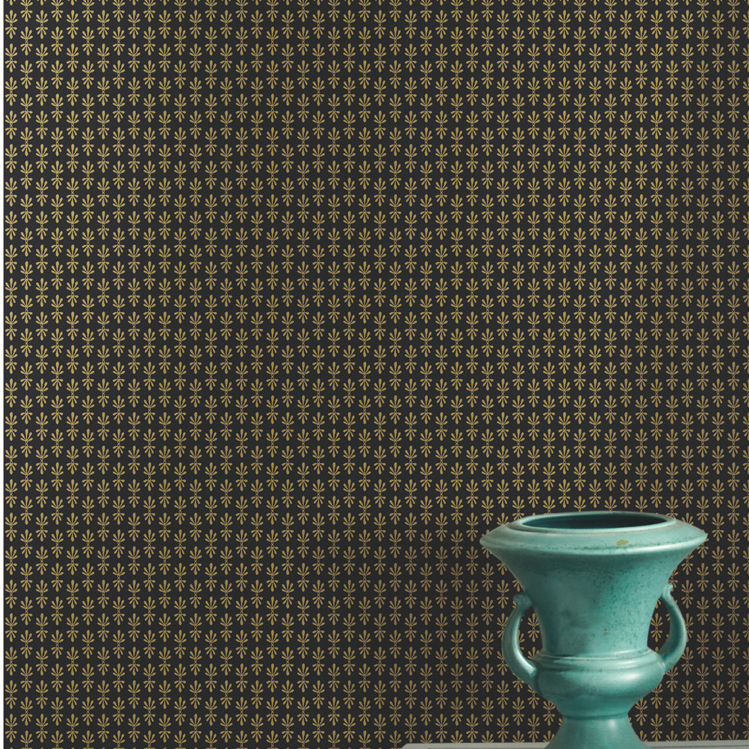 Petal Wallpaper Double Roll, Dark Brown