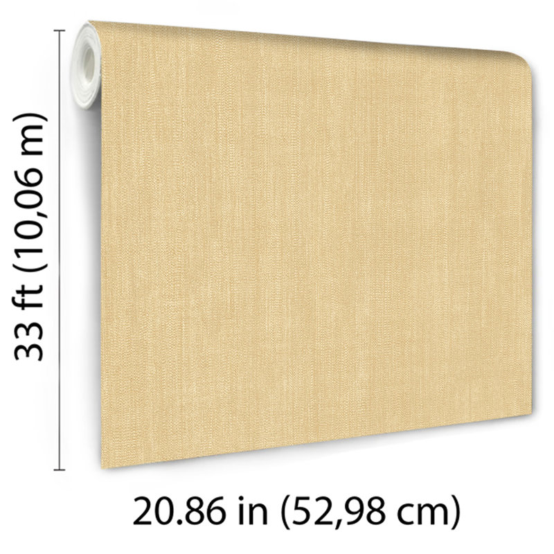 Papier peint texturé Allure, Jaune