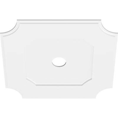 32"OD x 4"ID x 19"C x 1"P Locke Architectural Grade PVC Contemporary Ceiling Medallion