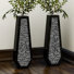 Bethly Glam Mirrored Glass Flower Vase Crushed Crystal (Set of 2)