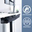 Vivo under desk mesh cable management with power strip holder