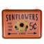 Plaque murale 15 po en métal tournesols orange brûlé
