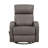 1Pc Glider Recliner Chair With Swivel Motion Mocha Leather Upholstery-1570852710