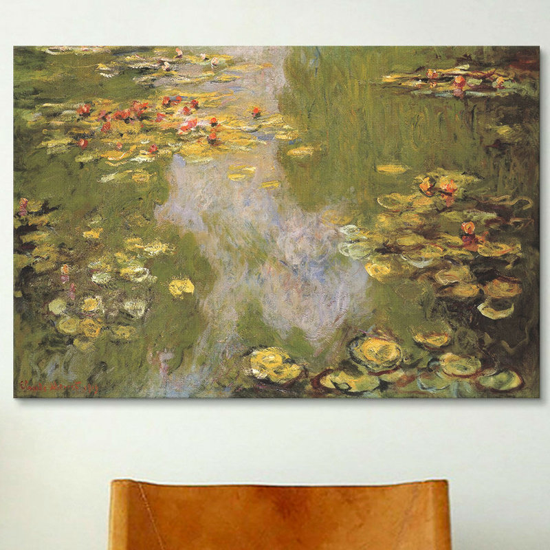 Nénuphars 1919, impression sur toile, H 18 po x l 26 po x P 0,75 po, 1