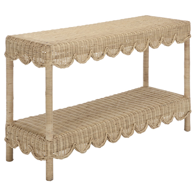 Console Tinzo Scallop avec tablette, Light Natural