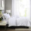 Housse de couette 4 pièces en coton blanc, double / grand, élégante et confortable