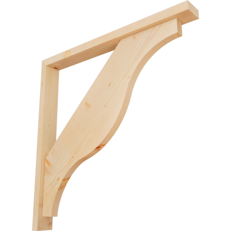 Support Funston Block avec support décalé, 34 x 34, Sapin Douglas de l 3 1/2 (lisse)