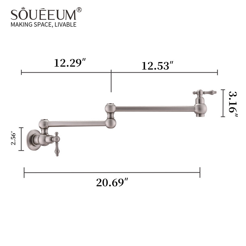 SOUEEUM Kitchen Faucet, Brushed Nickel