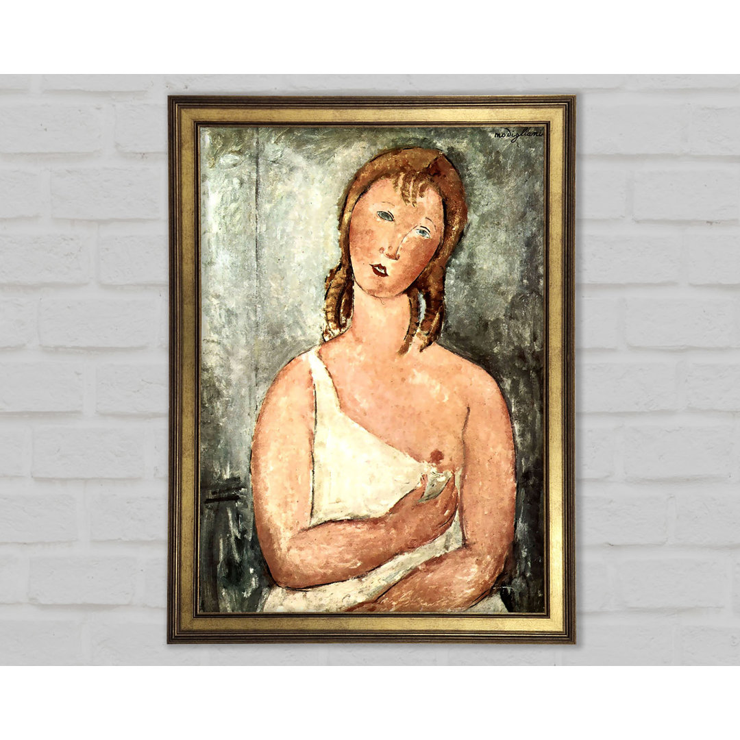 Mädchen im Hemd von Modigliani - Einzelne Bilderrahmen Kunstdrucke