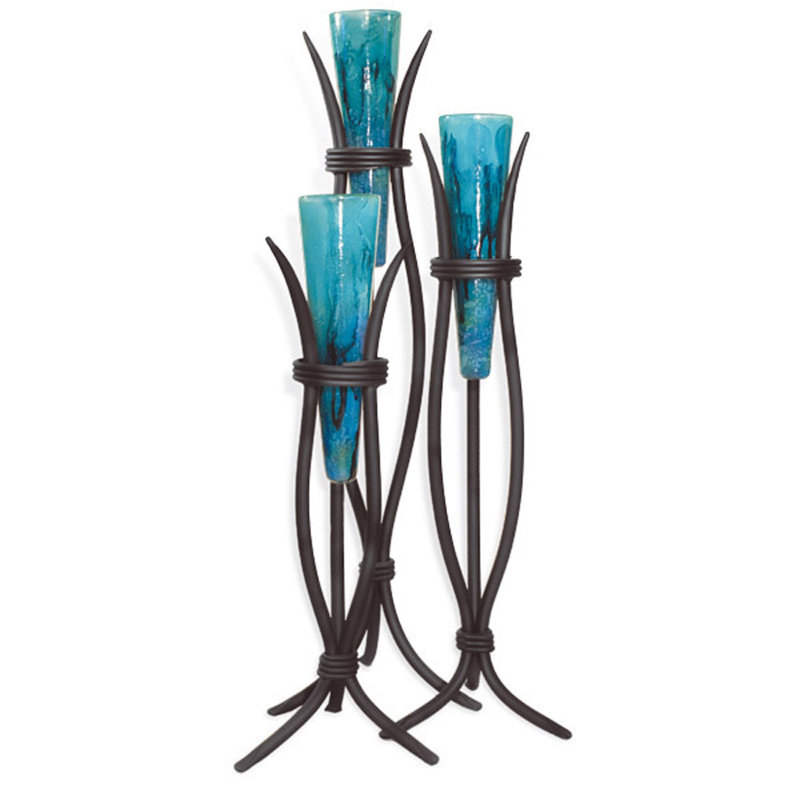 Valentin Handmade Glass Floor Vase, Turquoise