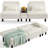 Upholstered Convertible Reclining Sleeper Sofa Bed With Versatile Ottoman, 2 Soft Pillows-1915647928