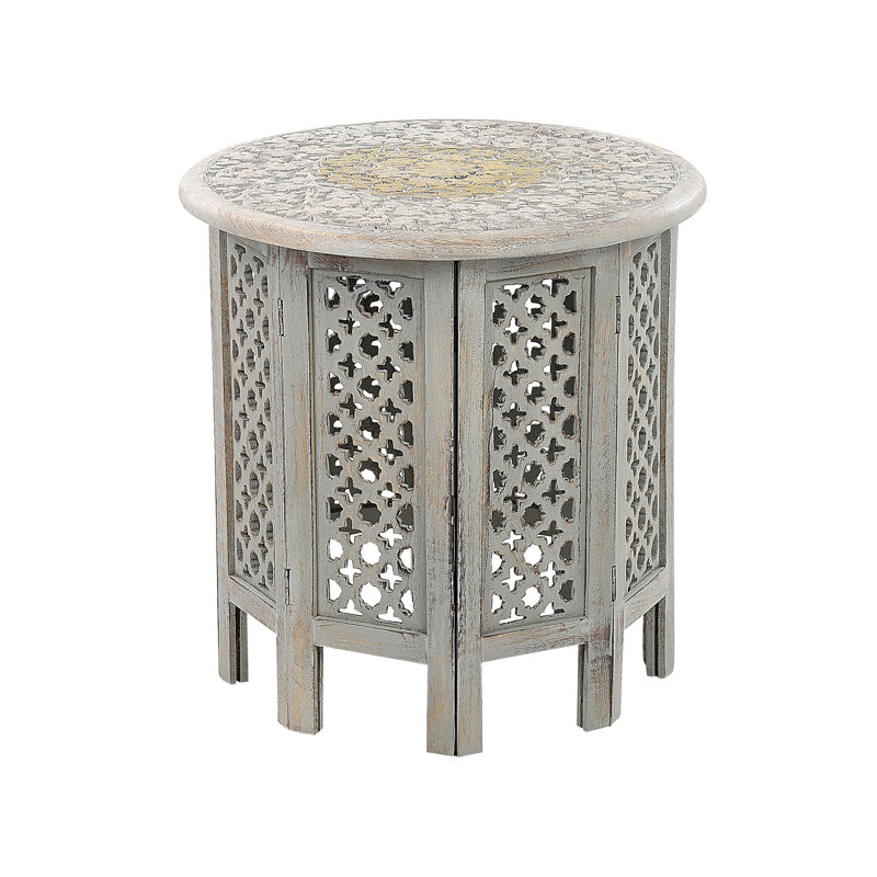 Aubreelynn Solid Wood Pedestal End Table