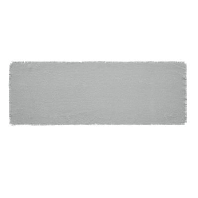 Burlap Dove Gray Runner Fringed