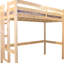 Esma High Sleeper Solid Pine Loft Bunk Bed-20695999