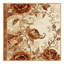 Tapis oriental doux et moelleux de style oriental orné en brun - reliure brun clair-2016321790