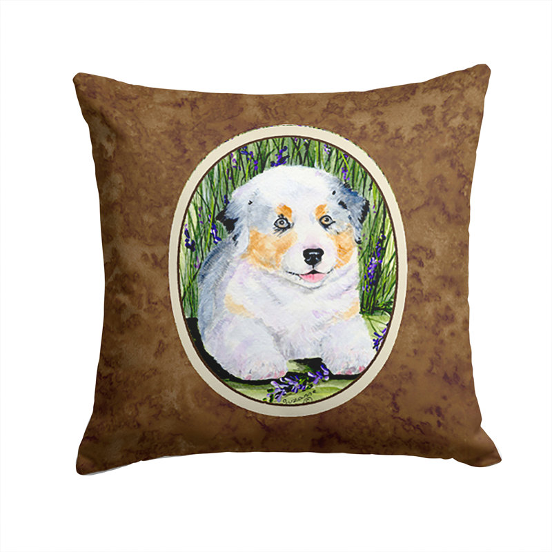 Coussin décoratif intérieur/extérieur blanc australian berger