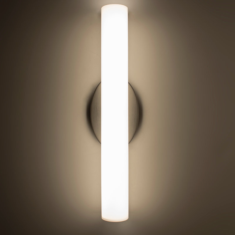 Loft 18" Brushed Nickel Dimmable LED Bath Bar with Opal Glass