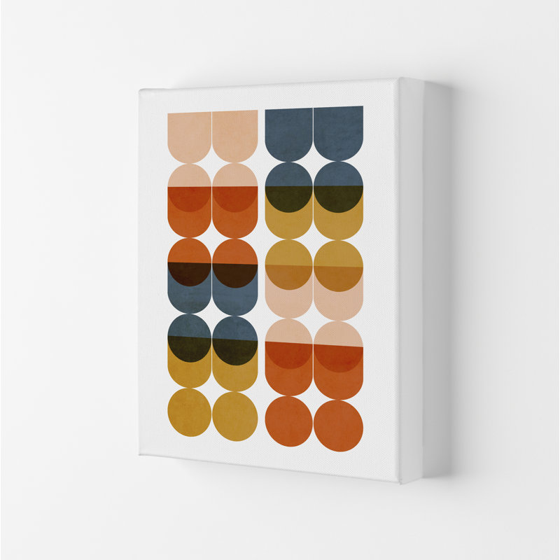 Mid Century Modern Colourful Original - Print, No Frame, 42cm H x 30cm W x 1cm D