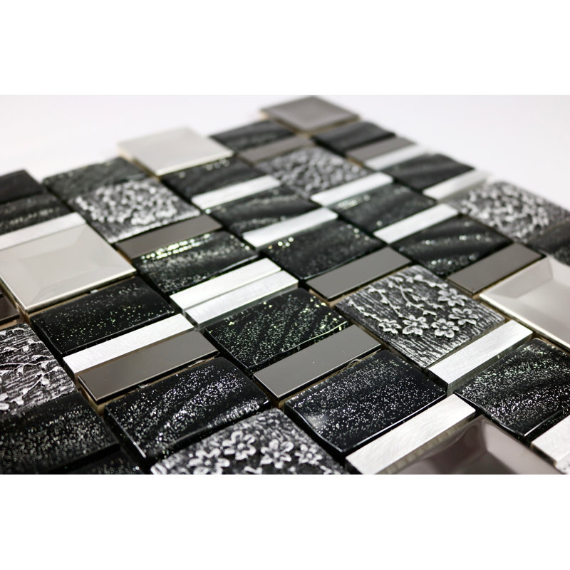 Vitray Random Sized Ceramic/Metal/Glass Random Mosaic Wall & Floor Tile