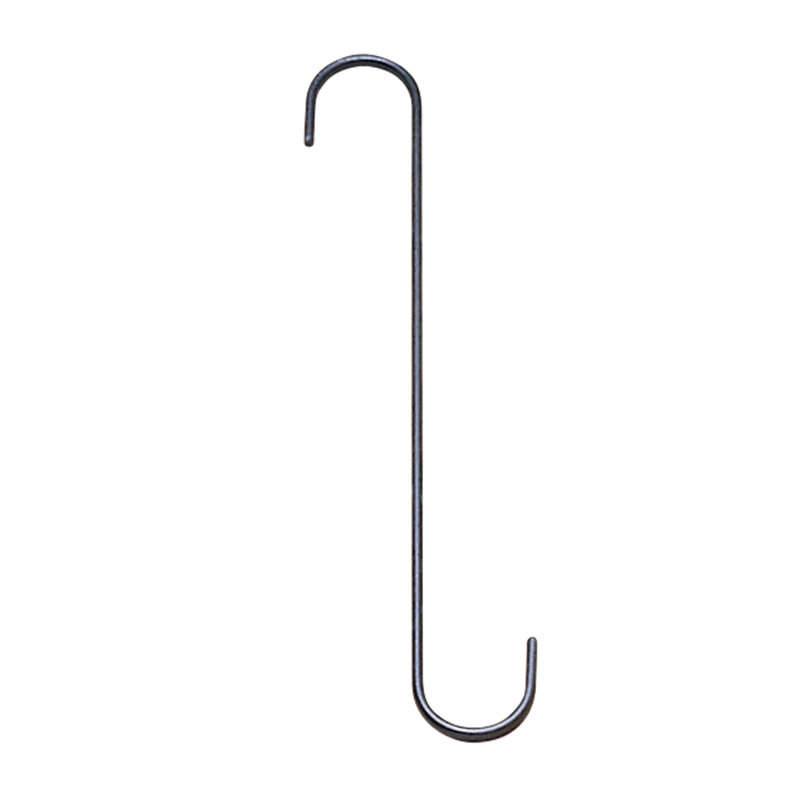 Lithium Metal Weather Resistant Hook Plant Stand, 12" H x 1.5" W x 3.75" D, Black