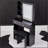 Compact Vanity Table With Touch Control LED Mirror, High Capacity Storage, And Cushioned Stool For Small Spaces