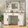 Azraf 47.2"W Farmhouse Large Vanity Dressing Makeup Table with 5 Drawers
