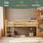 Twin Wood Loft Bed Low Loft Beds With Ladder,Twin-814451775
