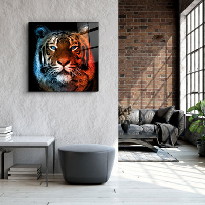 Superbe peinture décorative en verre trempé 23,6 po x 23,6 po | 100% verre trempé, épaisseur: 0,16 pouce | Impression UV pour des couleurs éclatantes | Art mural parfait pour la décoration de la maison ou du bureau, design moderne et élégant