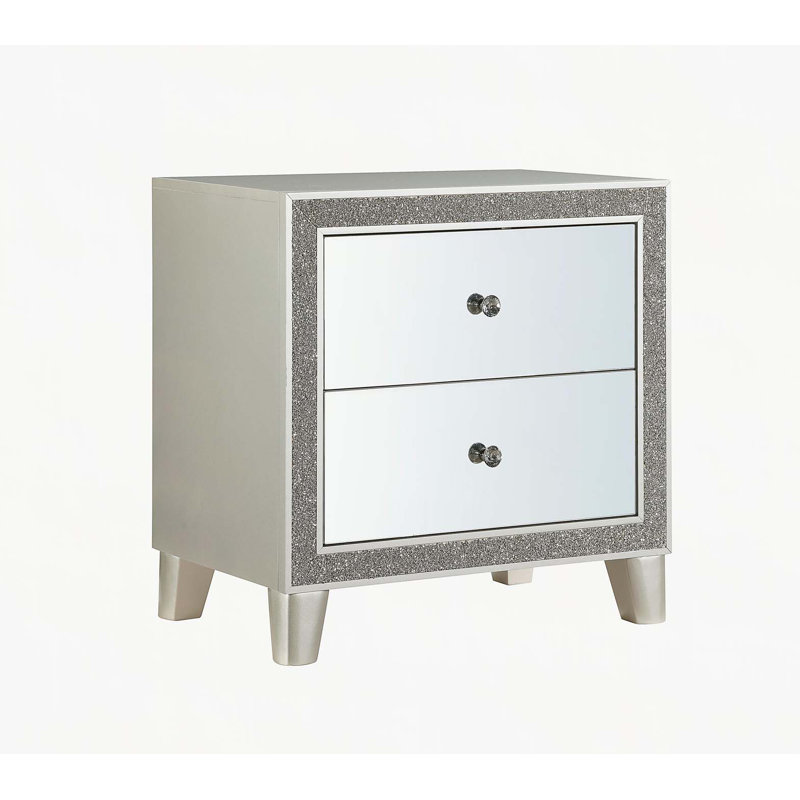 Table de chevet à finition miroir Sliverfluff