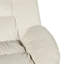 Fauteuil à bascule moderne capitonné avec assise rembourrée et base en bois d'hévéa pour salon, chambre et chambre d'enfant, blanc crème-1149199384-1149199390