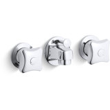 Triton 0.5 Gpm Shelf-Back Commercial Bathroom Sink Faucet With Pop-Up Drain And Standard Handles