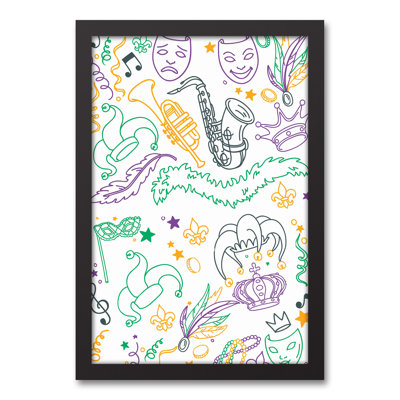 Mardi Gras Things Framed Print On Canvas