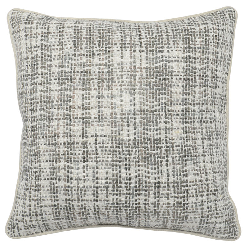 Capri Linen Square Pillow Cover & Insert, Gray