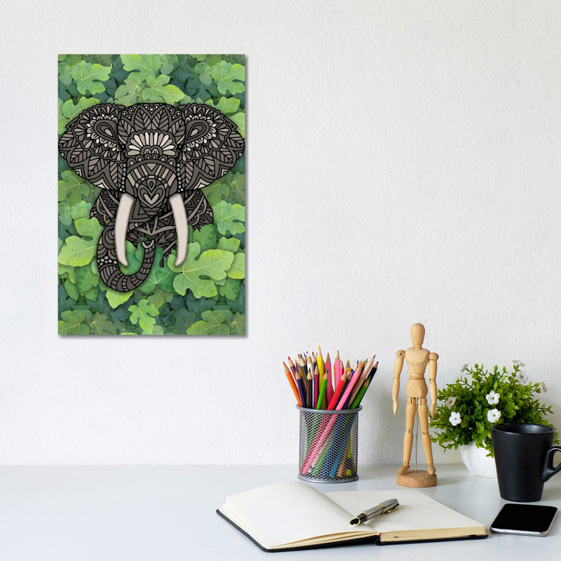 Jungle Elephant by Angelika Parker - Wrapped Canvas Print, 45.72cm H x 30.48cm Wx 1.905cm D