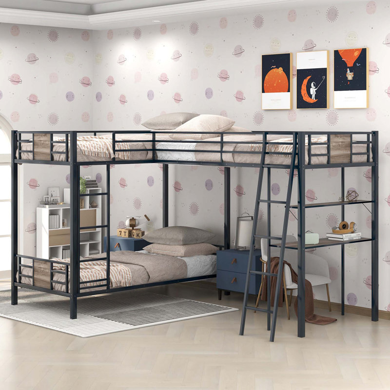 Hymes Kids Twin Bunk Bed