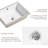 18X14 Inch Undermount White Ceramic Vessel Bathroom Sink, Built - In Overflow, Smooth Design For Indoor And Traditional Bathrooms Milk 7.27 Inches High, American Style Home Lavatories