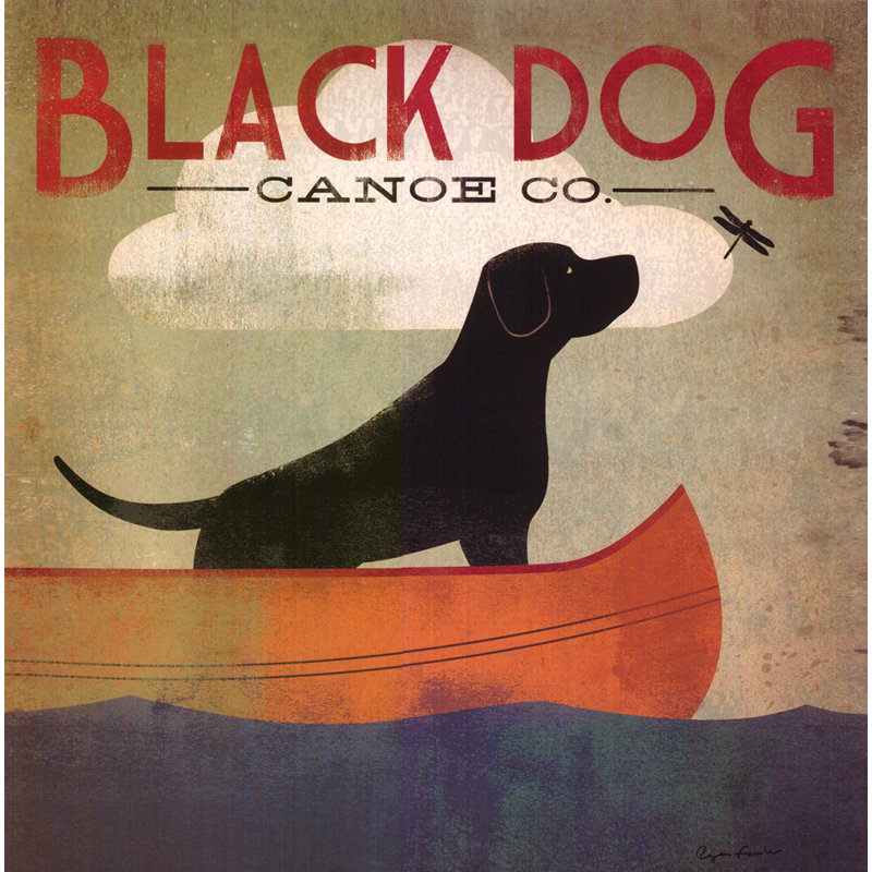 Black Dog Canoe, H 36 po x l 36 po