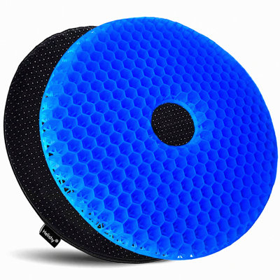 OrthoGel Comfort Cushion - Tailbone Pain Relief & Hemorrhoid Support - Honeycomb Gel Seat Pillow for Postpartum, Pregnancy, Bed Sores - Non-Slip Orthopedic Butt Cushion