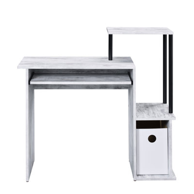 Élégant bureau avec plateau à clavier pour ordinateur à usage professionnel et grand espace de rangement